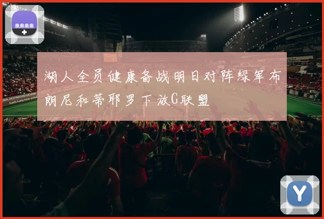 湖人全员健康备战明日对阵绿军布朗尼和蒂耶罗下放G联盟